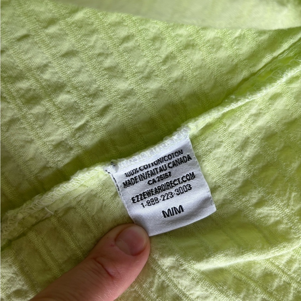 Ezzewear Light Green Top Size M Short sleeves Cotton - Picture 10 of 11